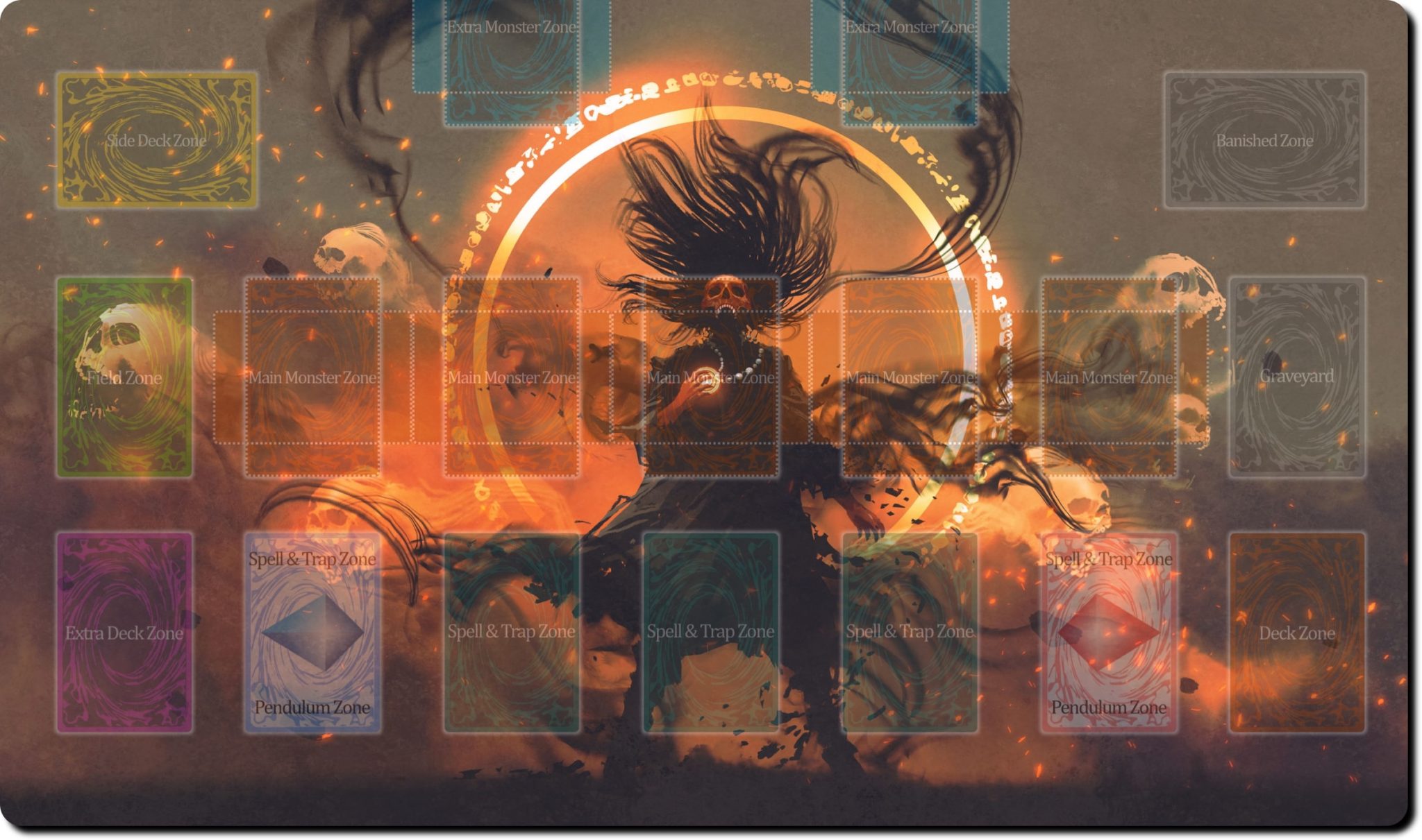 Playmat Cursed Wizzard (Jetzt mit FOIL Zonen) Custom Playmat