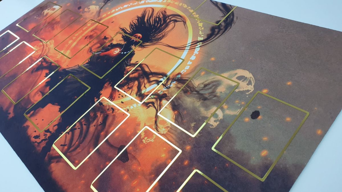 Playmat Cursed Wizzard (Now with FOIL Zones) Custom Playmat