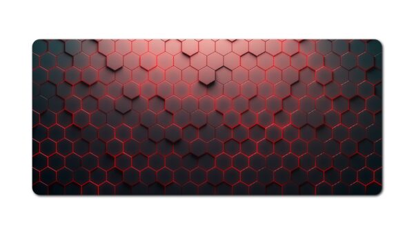 Gaming Mouse Pad XXL - Honeycomb Ruby - 005